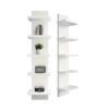 5-Tier Wall-Mounted Bookshelf, PVC Floating Storage Rack, Smooth Pressboard Vertical Display Shelf for Living Room Bedroom Entryway Decor